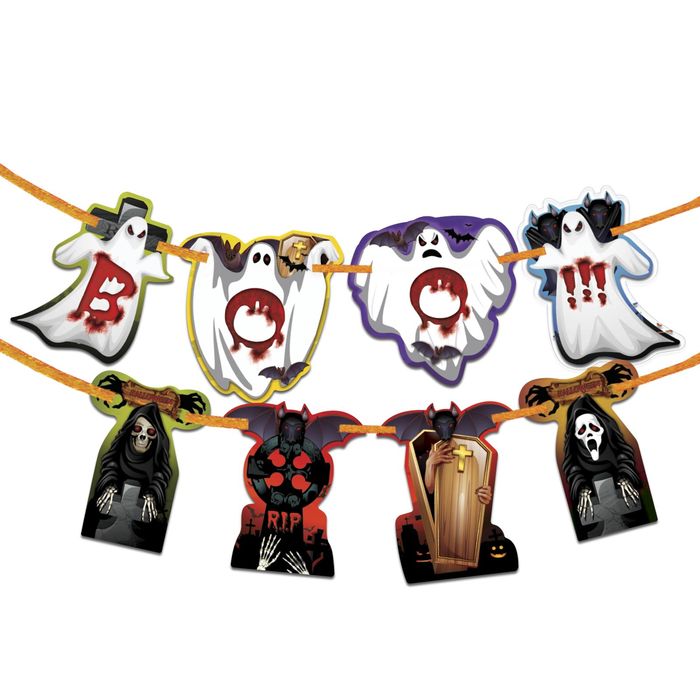 Гирлянда на ленте "BOO"