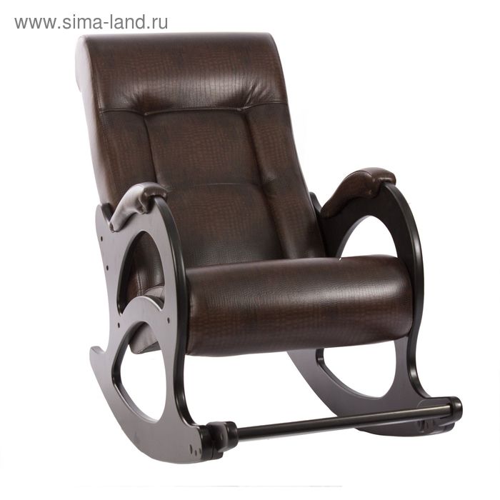 Кресло-качалка Модель 44 Без лозы/Венге/Антик Крокодил