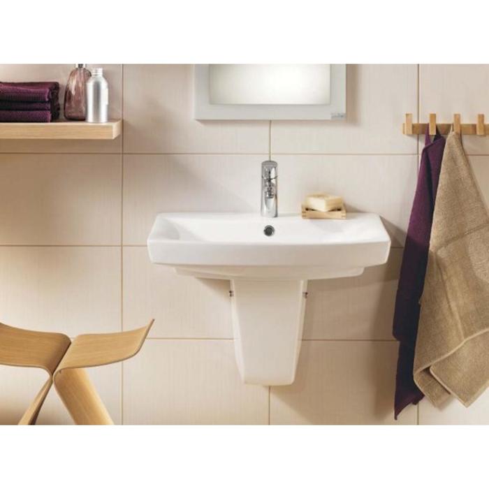 Раковина "Carina", цвет белый, 60 см, с 1 центральным отверстием