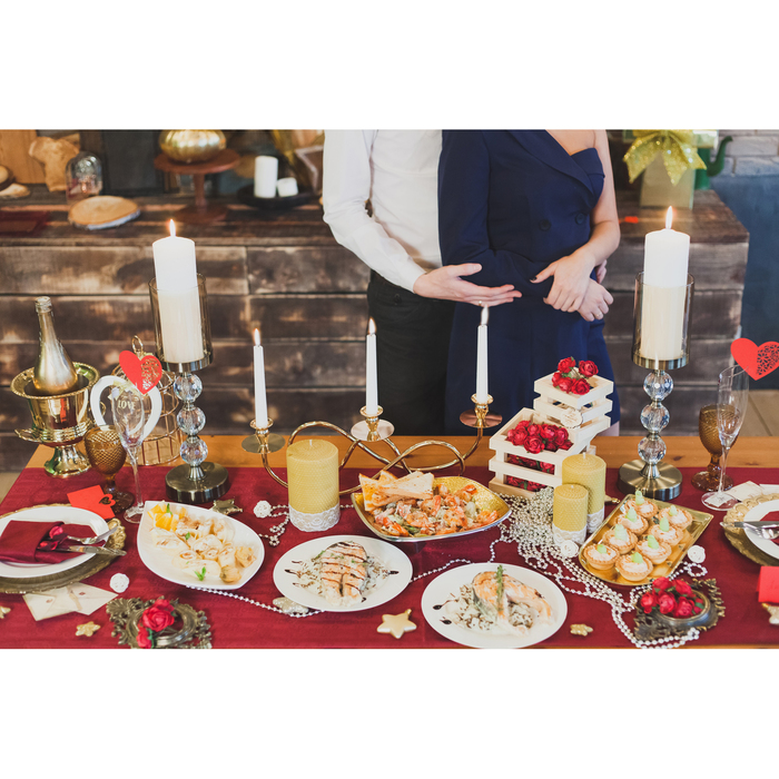 Подсвечник металл 3 свечи "Золотая линия" 17х49х10 см