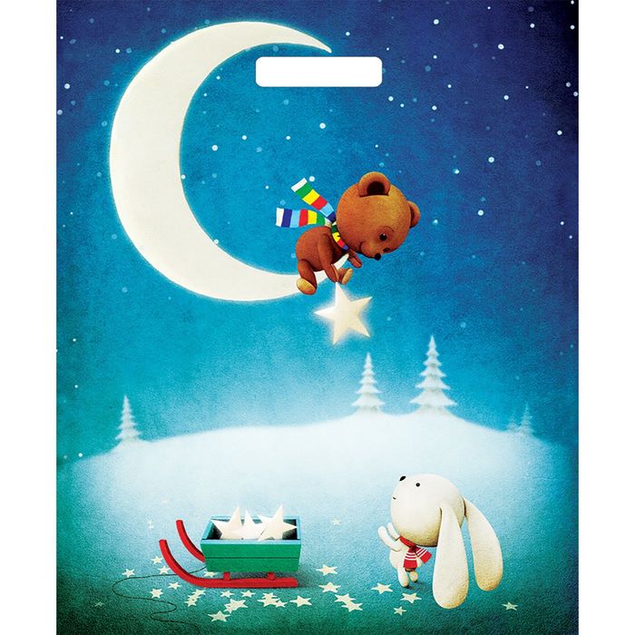 Пакет "Звезда с неба", полиэтиленовый с вырубной ручкой, 45 х 38 см, 60 мкм