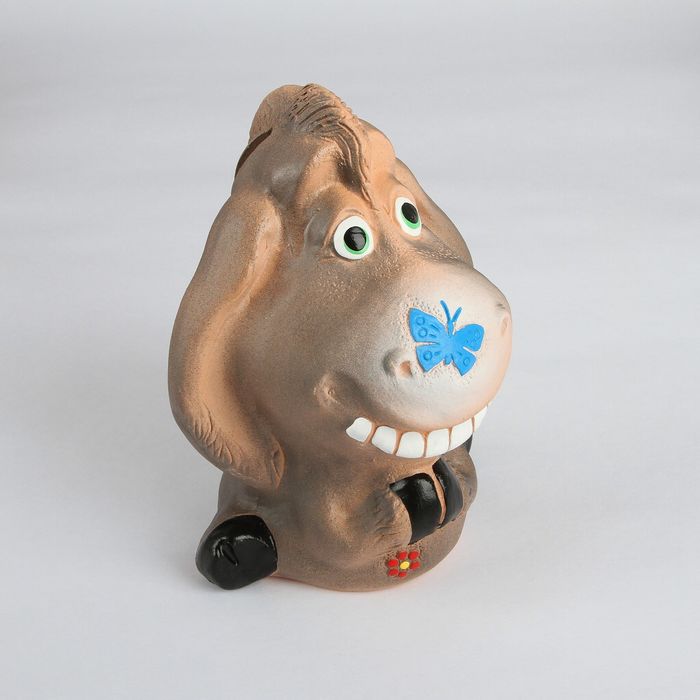 Копилка "Осел с бабочкой", 18см