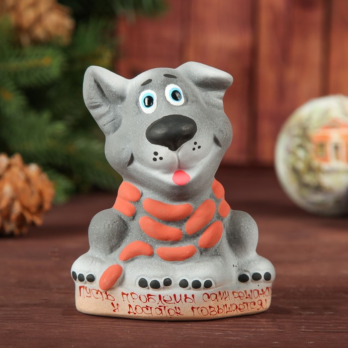 Сувенир "Рекс", серый 9 × 5 × 11 см