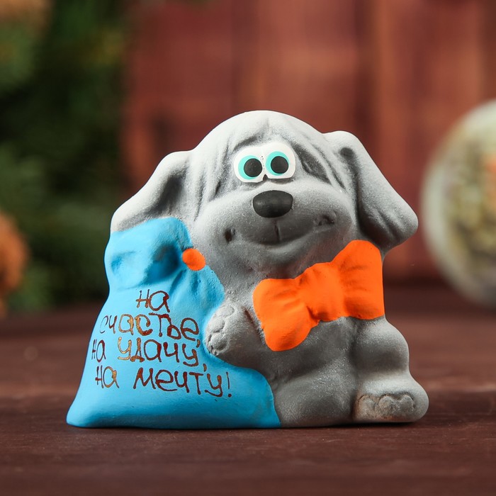 Сувенир "Бобик", серый 7 × 4 × 6 см