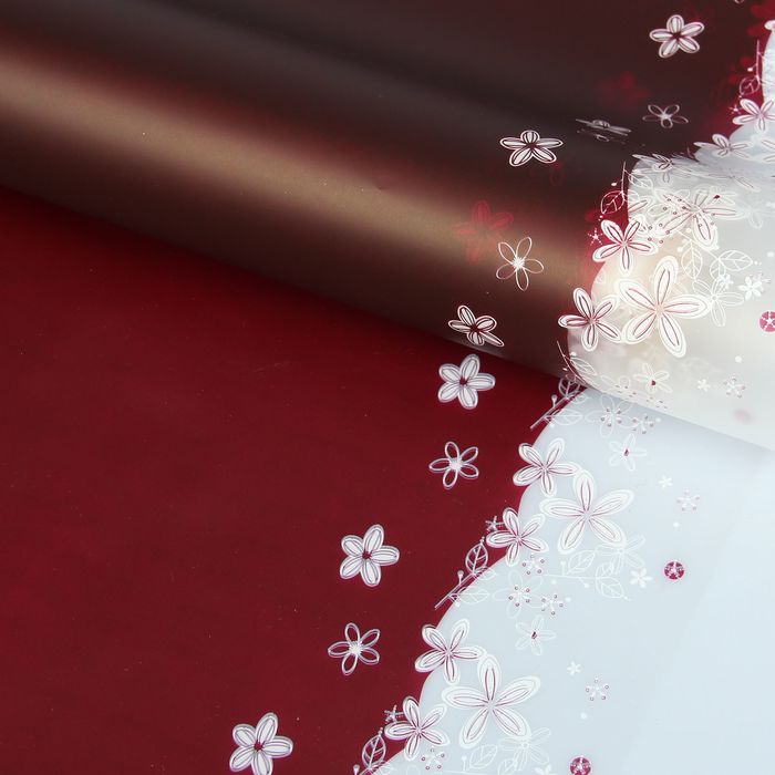 Пленка для цветов, красно-коричневый, 60 х 60 см