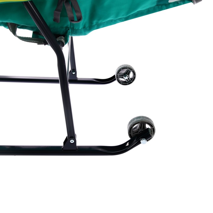 Санки-коляска "Умка 3. Мишки", цвет изумрудный