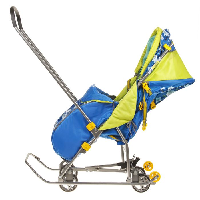 Санки-коляска "Умка3-1. Мишки", цвет: синий