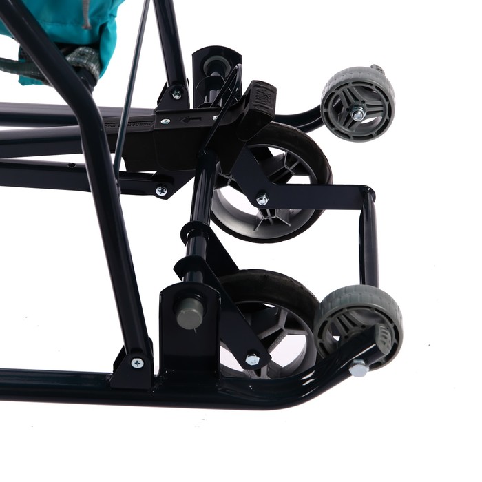 Санки-коляска "Умка 3-1. Вязаный узор", цвет: бирюзовый