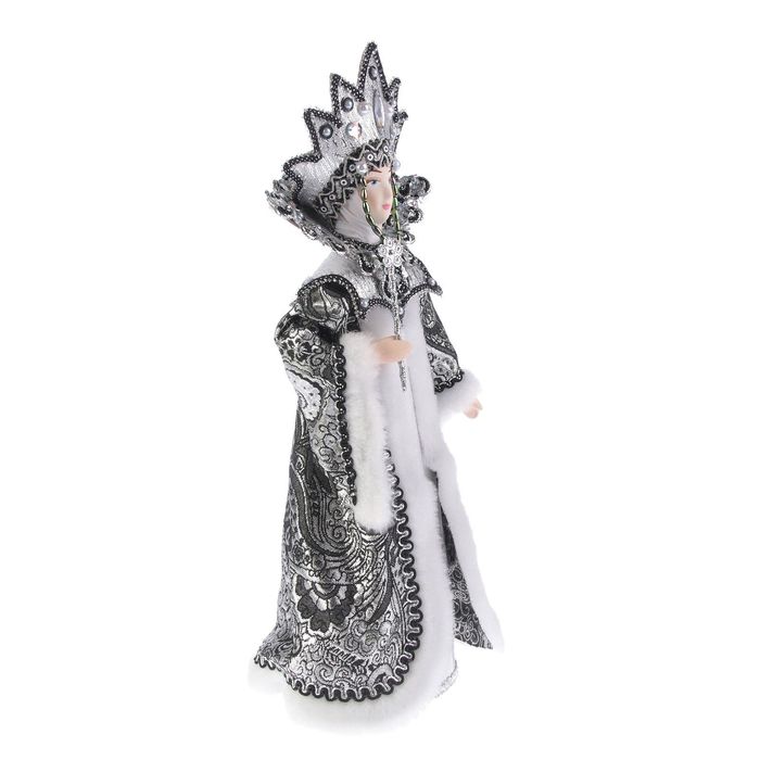 Новогодняя кукла "Снежная королева" чёрная, 30х13 см (АК10)