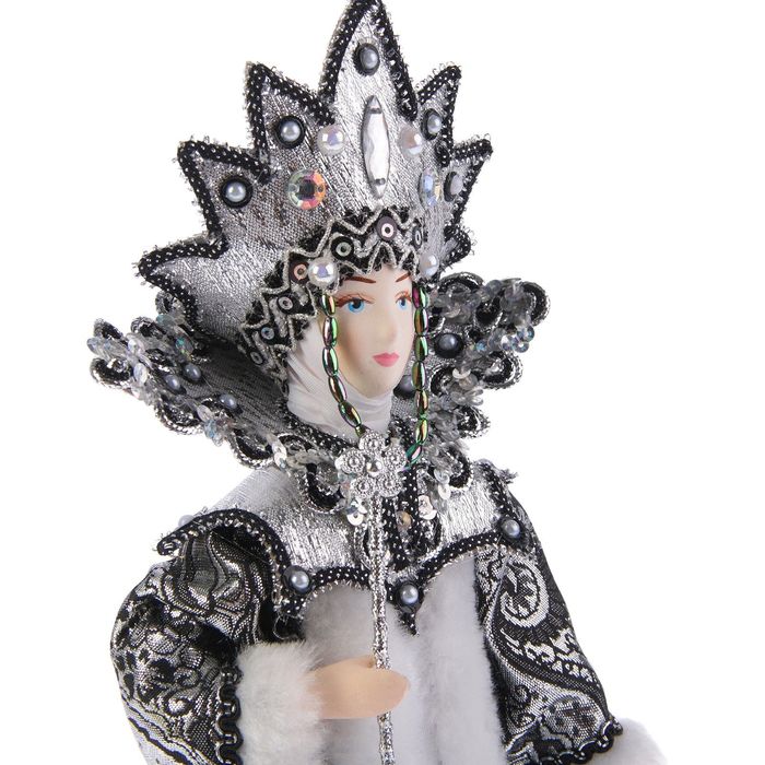 Новогодняя кукла "Снежная королева" чёрная, 30х13 см (АК10)