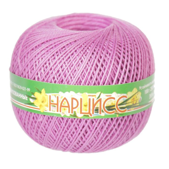 Нитки вязальные "Нарцисс" 395м/100гр 100% мерсеризованный хлопок цвет 1706