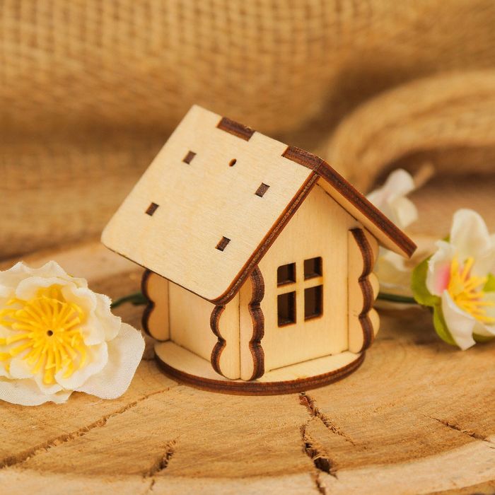 Заготовка для декора из фанеры "Избушка" 5,5 см