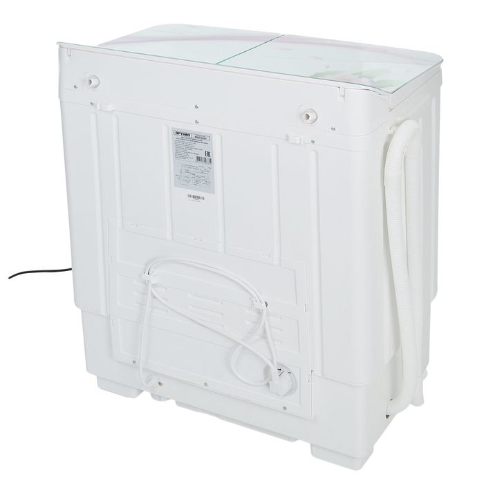 Стиральная машина Optima МСП-60СТ , полуавтомат, до 6,0 кг, 1350 об/мин, белое стекло, сирен 26249
