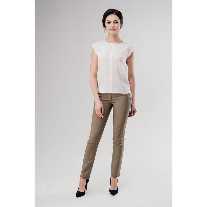 Брюки женские БЗП-13, цвет бежевый, размер 46, рост 170