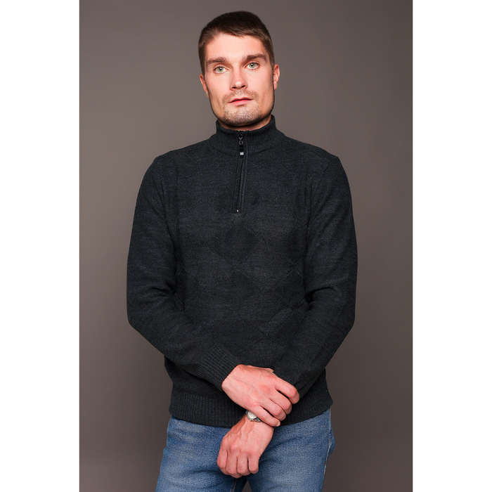 Джемпер мужской, размер 48, рост 176-182, цвет серый Д-204с