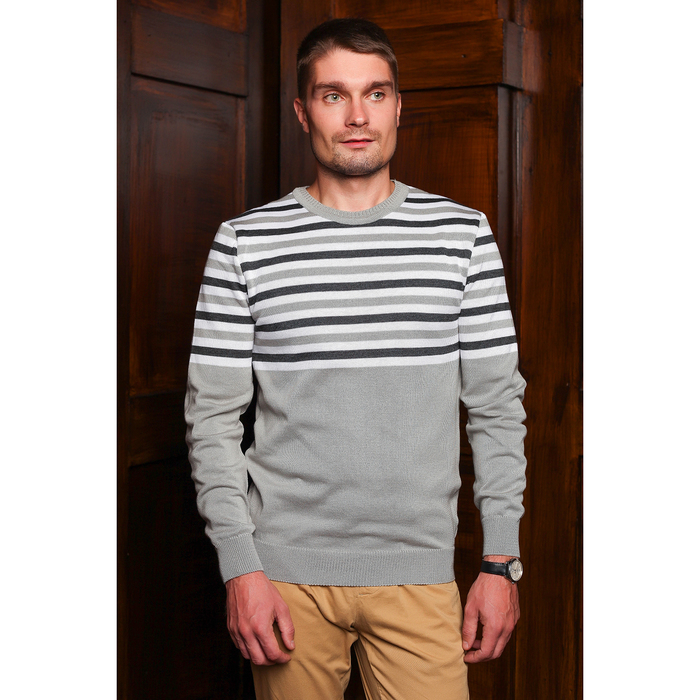 Джемпер мужской ВК-16, цвет серый, р-р 50 рост 176-182