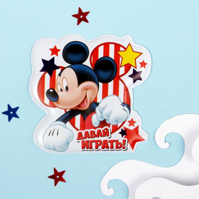 Наклейки детские в ванну в наборе "Давай играть!" Микки Маус (набор 3шт)