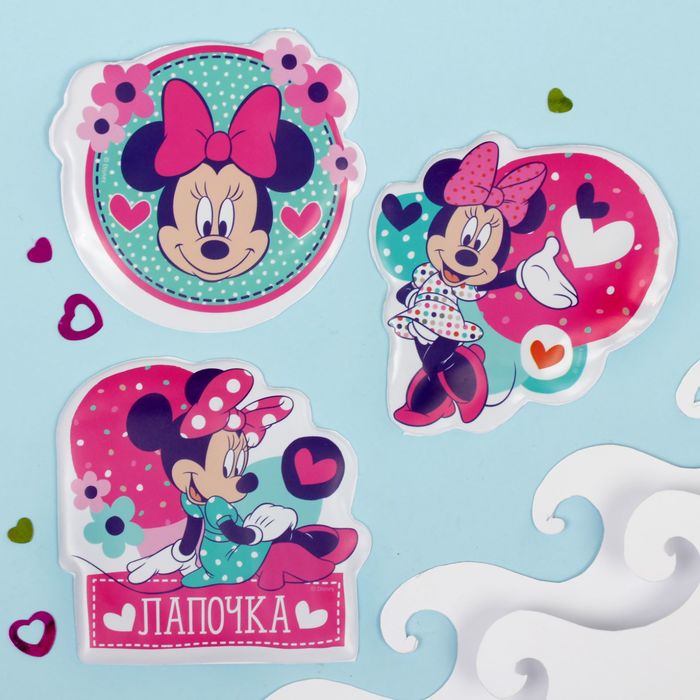 Наклейки детские в ванну в наборе "Лапочка" Минни Маус (набор 3шт)