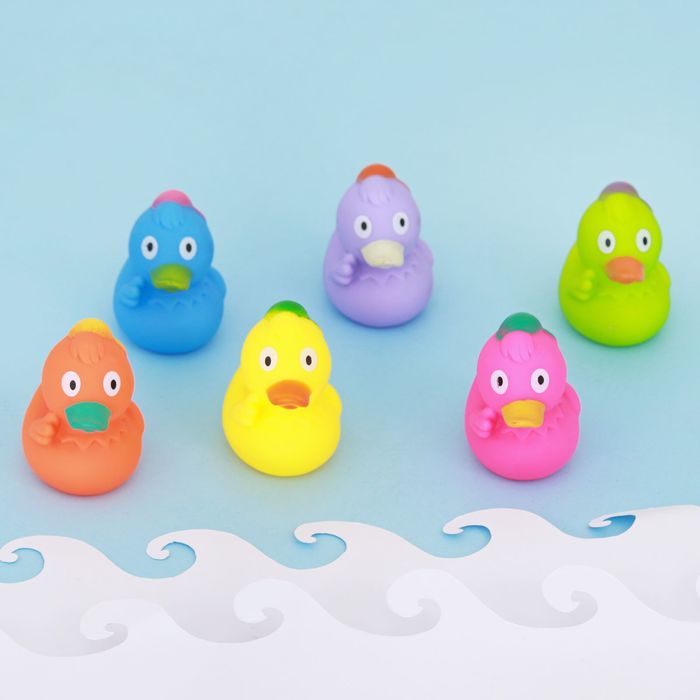 Набор пищалок для ванны «Утёнок», 6 шт., цвета МИКС
