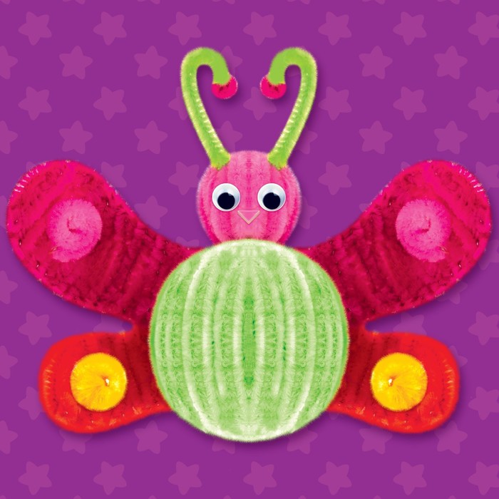 Игрушка из меховых палочек "Бабочка"