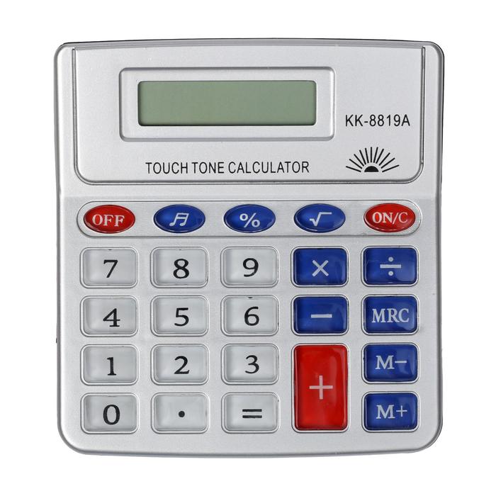 Калькулятор настольный, 8-разрядный, KK-8819А, с мелодией