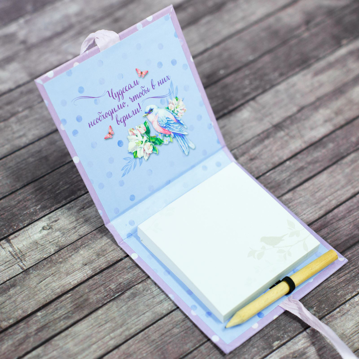 Футляр для бумаги с карандашом "Мои заметки", 100 листов