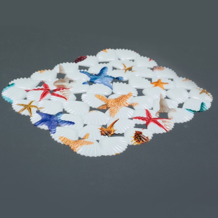 Коврик в раковину "Морские звезды" 30х25 см