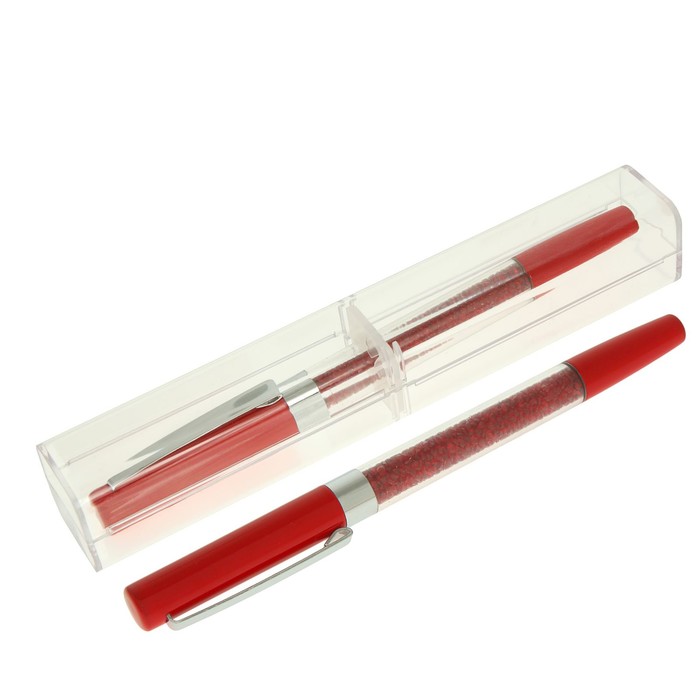 Ручка шариковая подарочная в пластиковом футляре NEW STRAZ бордо