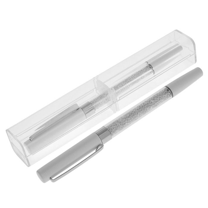 Ручка шариковая подарочная в пластиковом футляре NEW STRAZ белая