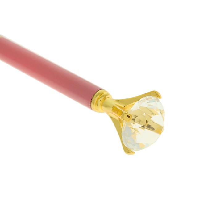 Ручка шариковая подарочная в пластиковом футляре поворотная NEW KRISTALL розовая