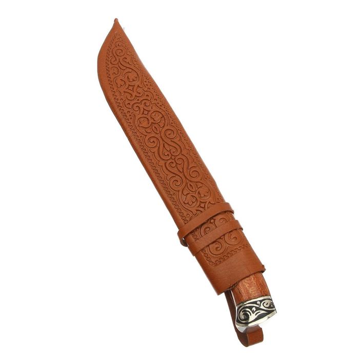 Пчак Шархон, рукоять из дерева (сухма), гарда и навершие мельхиор с садафом