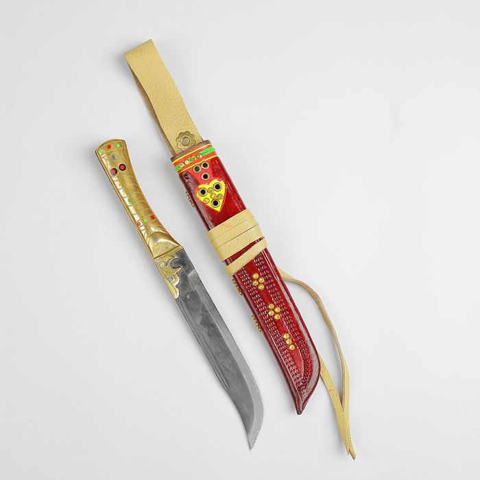 Пчак Шархон, рукоять из латуни, гарда с узором