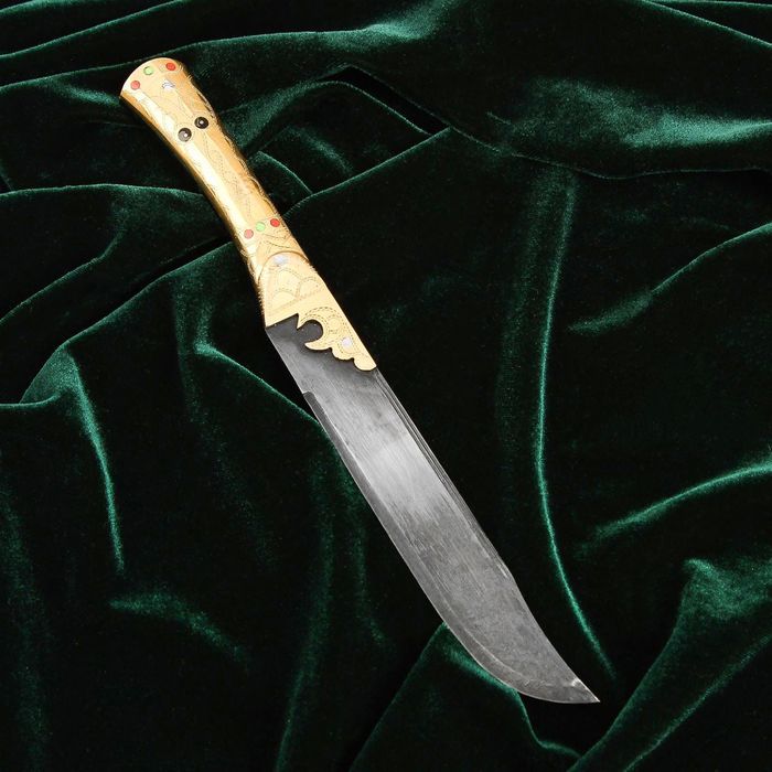 Пчак Шархон, рукоять из латуни, гарда с узором