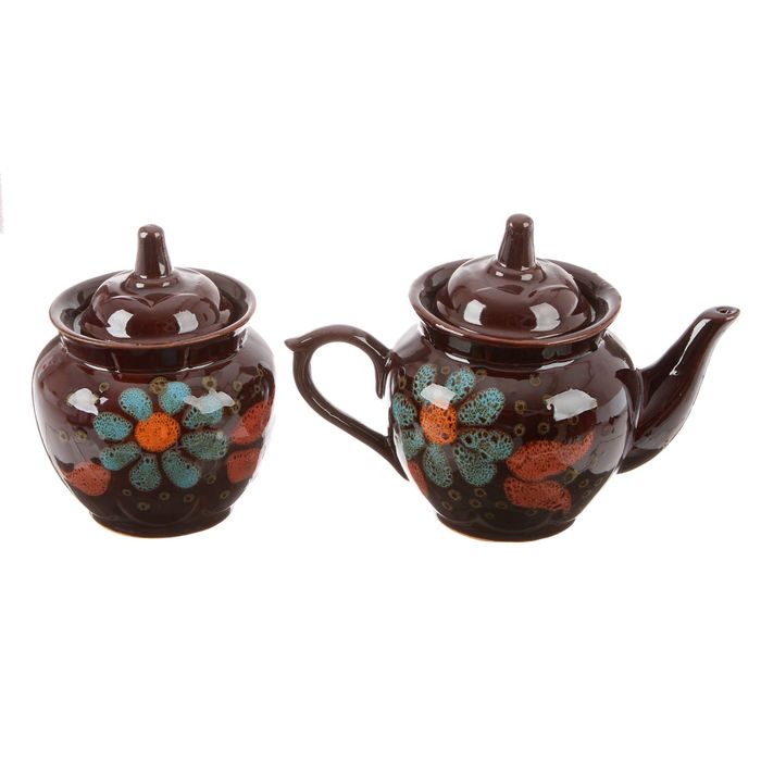 Чайный набор "Цветок", цветной