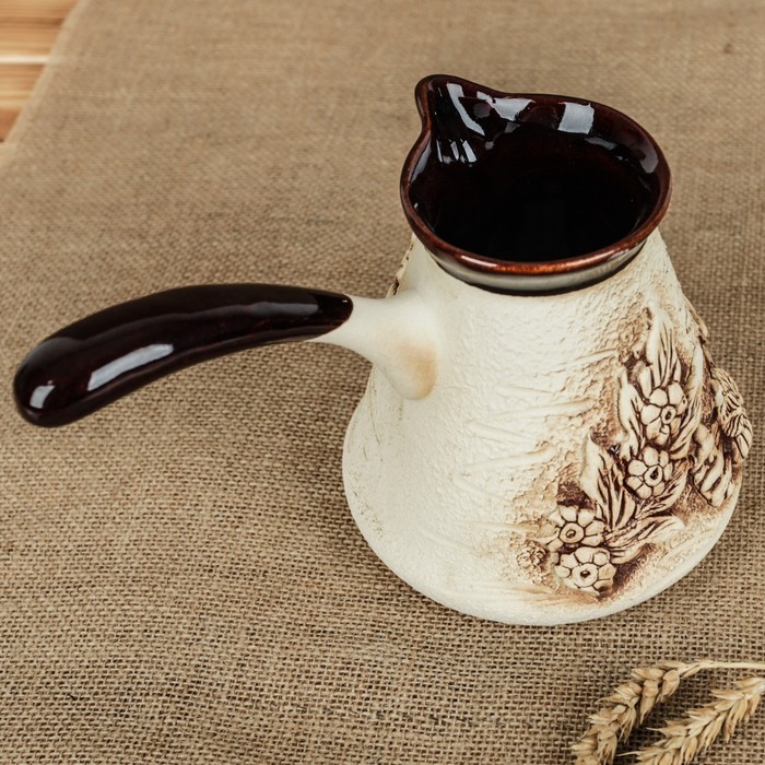 Турка для кофе 1 л лепка, микс