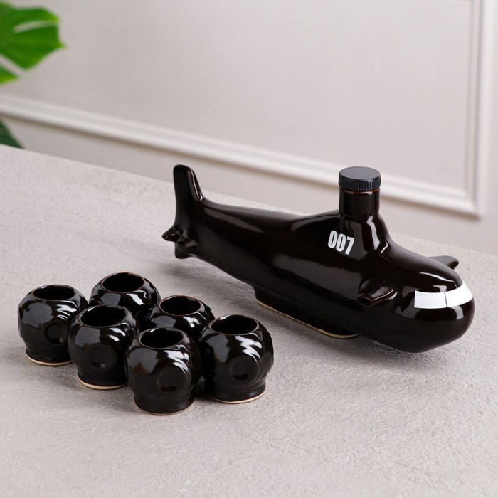 Коньячный набор "Подводная лодка" 7 предметов 0,5/0,04 л