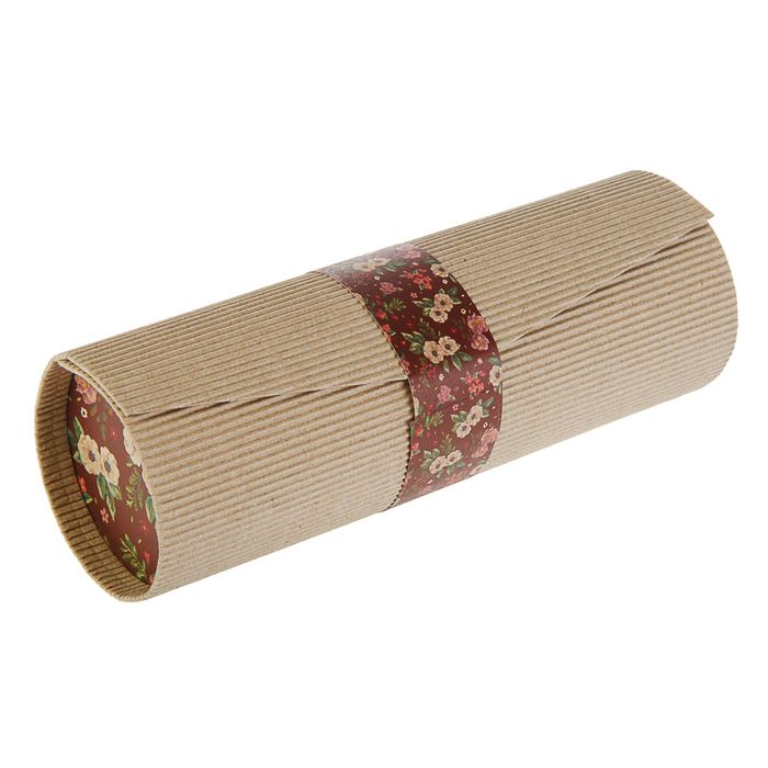 Коробочка для печенья "Цветы на красном" 6,5 х 6,5 х 20 см