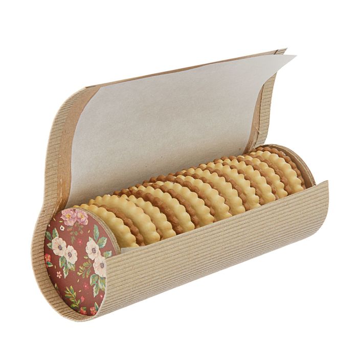 Коробочка для печенья "Цветы на красном" 6,5 х 6,5 х 20 см