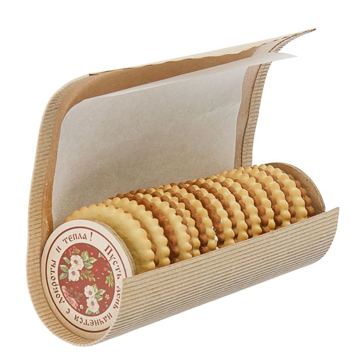 Коробочка для печенья "День начинается с доброты" 6,5 х 6,5 х 20 см