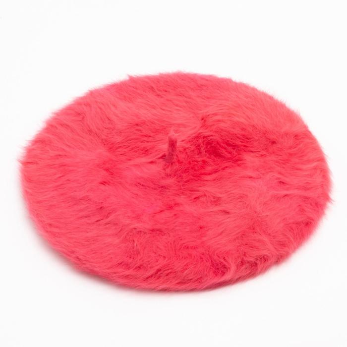 Берет шерстяной женский"Лайла", размер 54-56, цвет тёмно-розовый