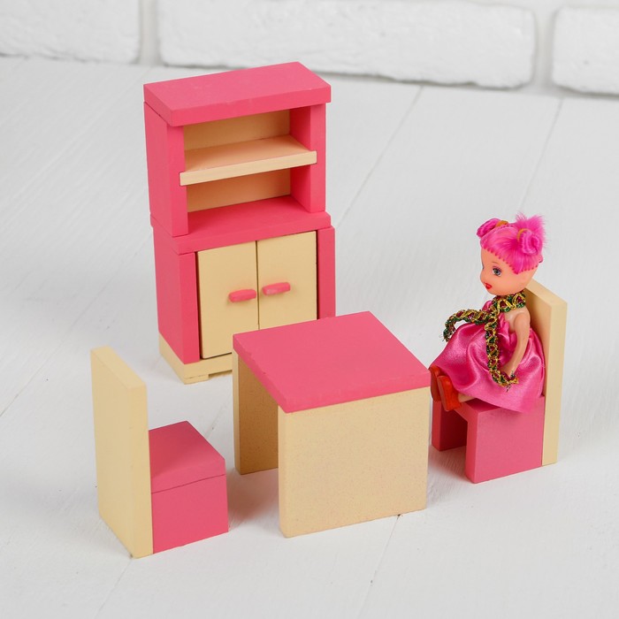 Кукольная мебель "Кухня", 4 предмета