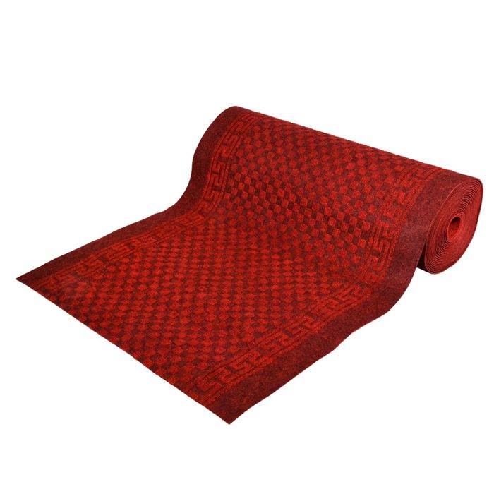 Коврик влаговпитывающий "Siesta" 100*1500 см, без подложки, красно-черный