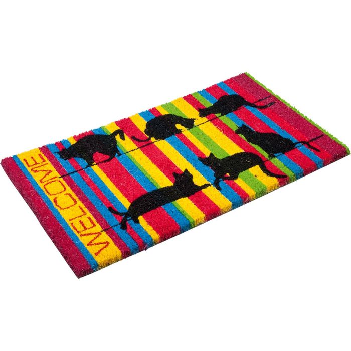 Коврик кокосовый "Кошки" на ПВХ основе