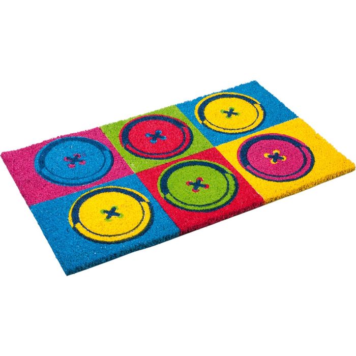 Коврик кокосовый "Пуговицы" на ПВХ основе