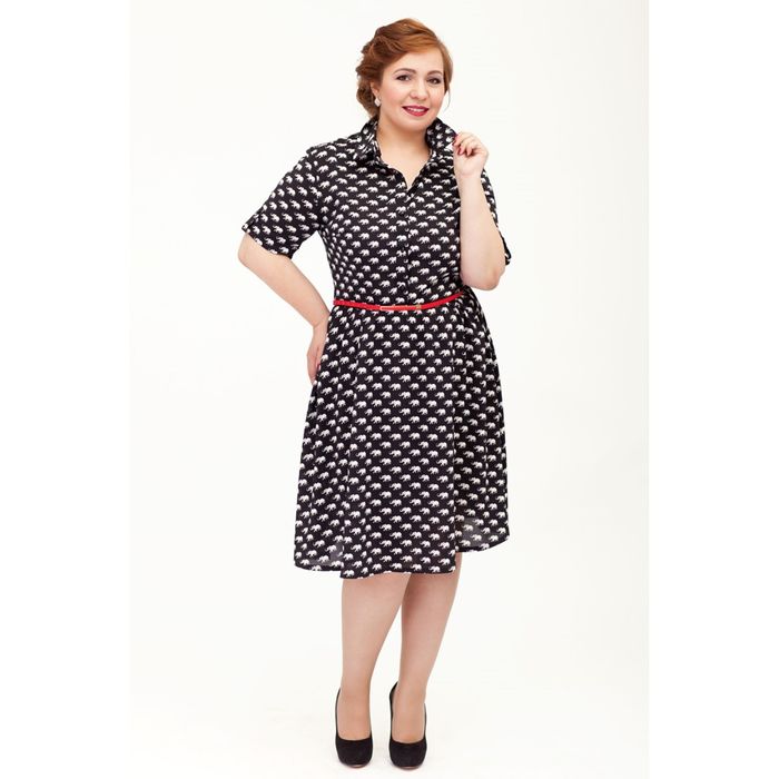 Платье женское, размер 52, цвет чёрный П-362/5