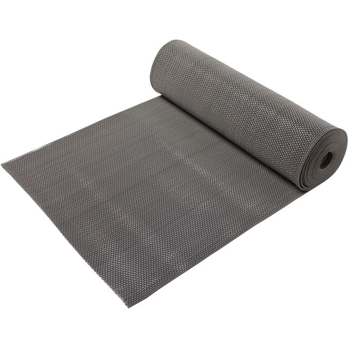 Коврик-дорожка ПВХ  Zig-Zag 5 мм 0,9*10 м, против скольжения, серый