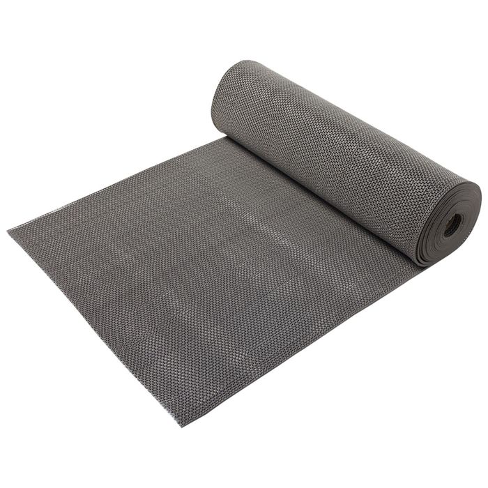 Коврик-дорожка ПВХ  Zig-Zag 8 мм 0,9*10 м, против скольжения, серый