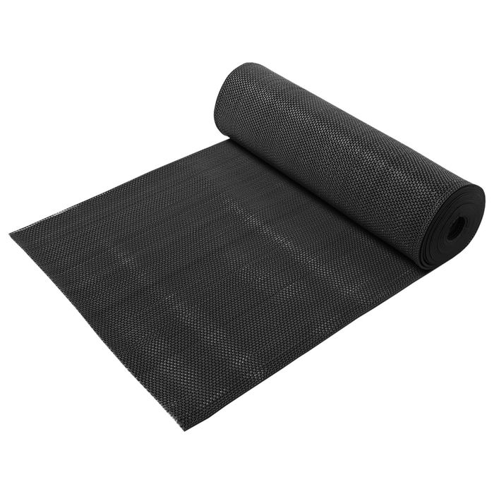 Коврик-дорожка ПВХ  Zig-Zag 8 мм 0,9*10 м, против скольжения, черный