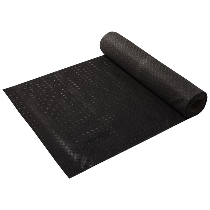 Коврик-дорожка резиновый  РИФЛЕНЫЙ 3мм 1,0*10м, против скольжения, черный