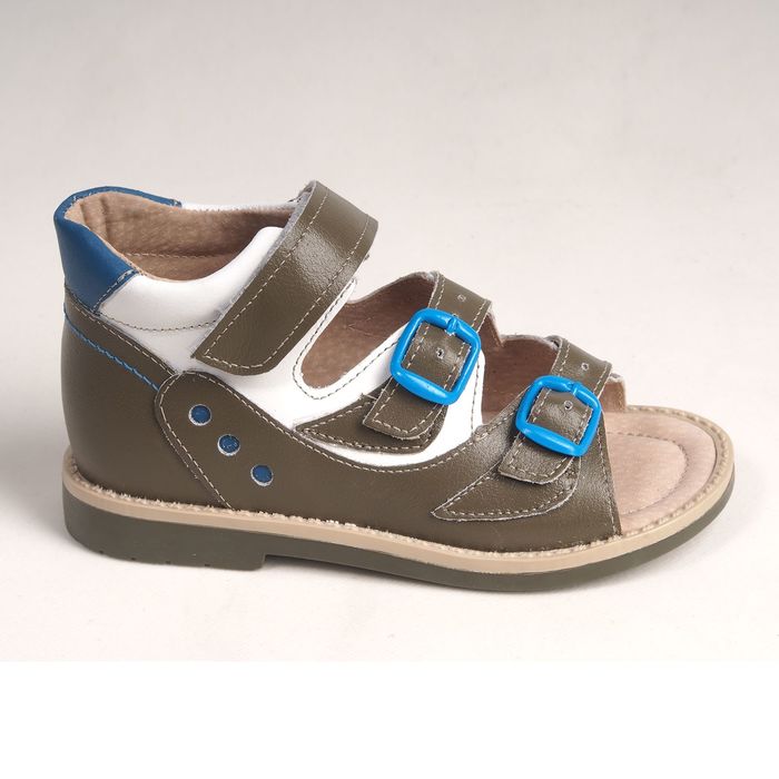 Туфли открытые детские арт. BT 90А-210A.22ВТ (оливк/бел/св.син) (р. 23)